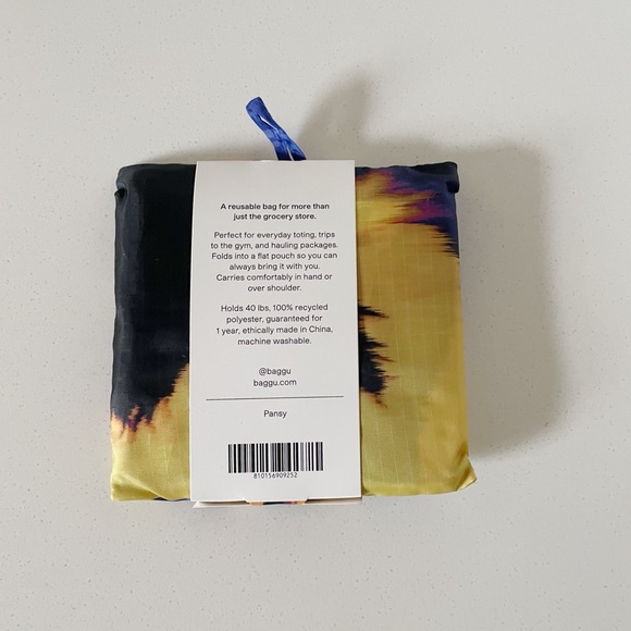 Pansy Standard Size BAGGU Reusable Bag NWT - Picture 3 of 6